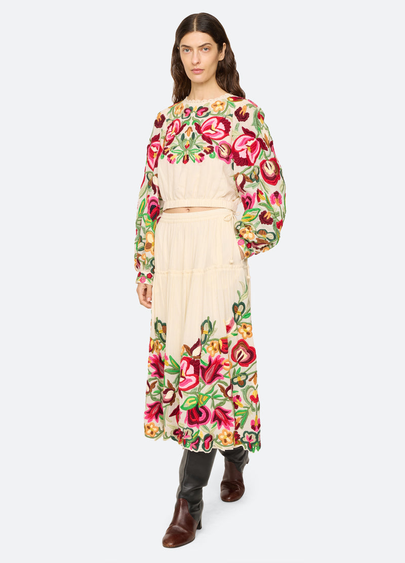 cream-wilhelmina skirt-side view - 11