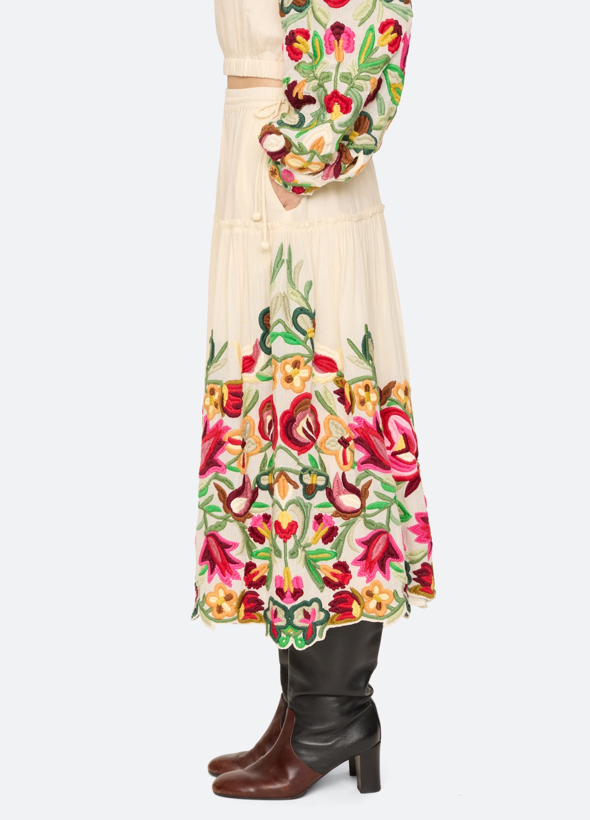 cream-wilhelmina skirt-side view - 13
