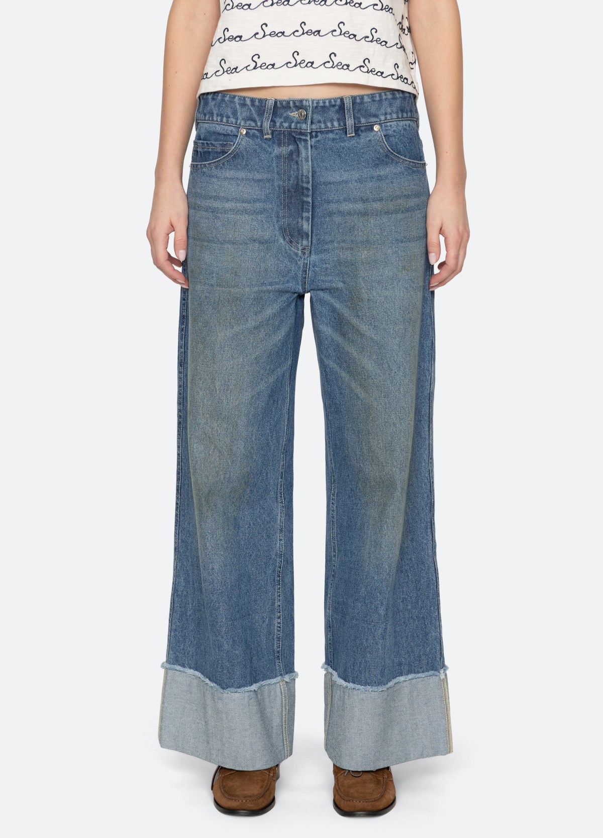 blue-zayna jeans-front view - 2