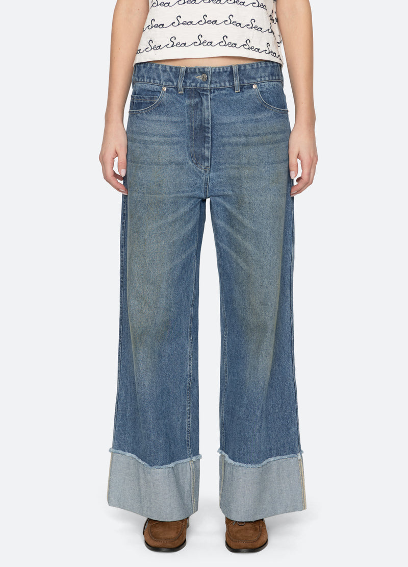 blue-zayna jeans-front view - 2
