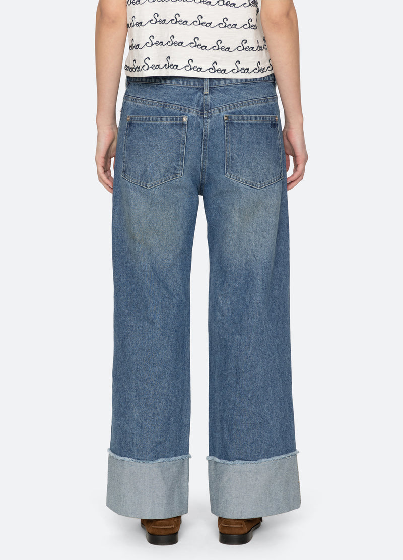 blue-zayna jeans-back view - 4