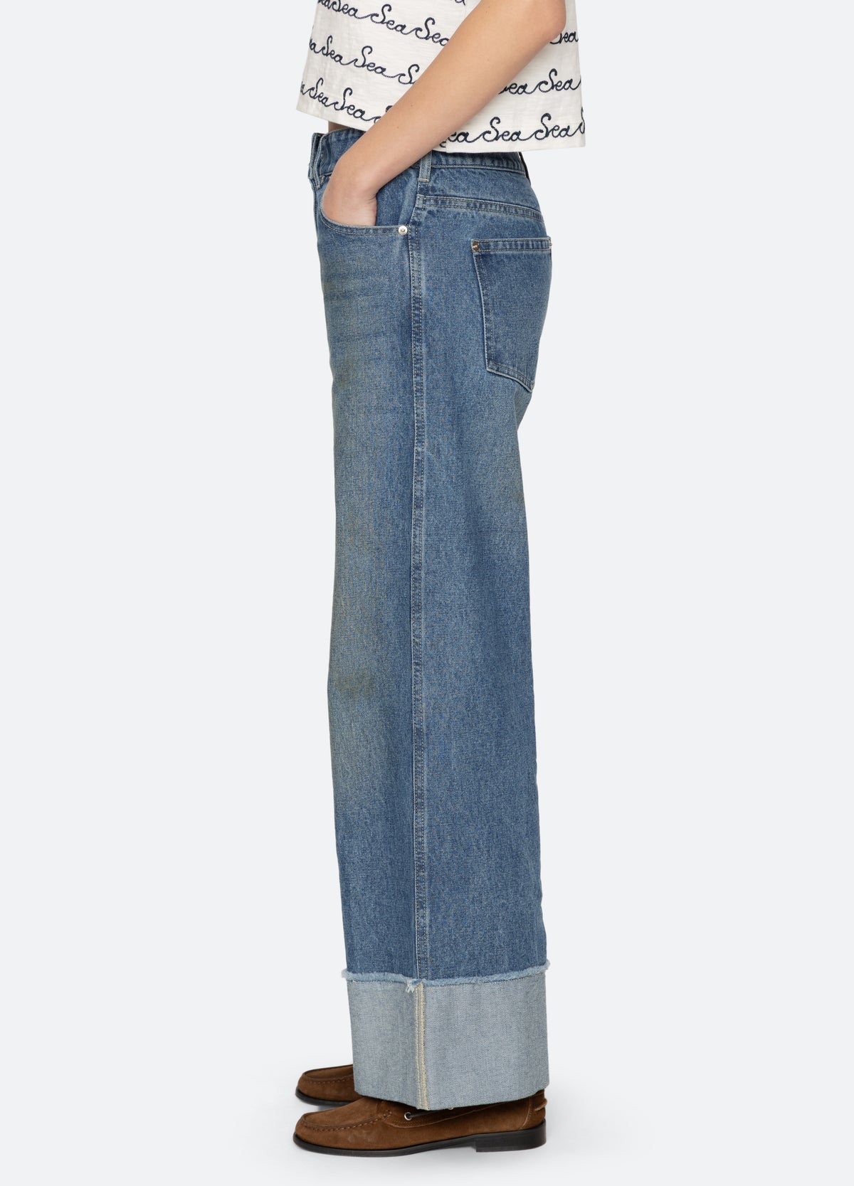 blue-zayna jeans-side view - 5