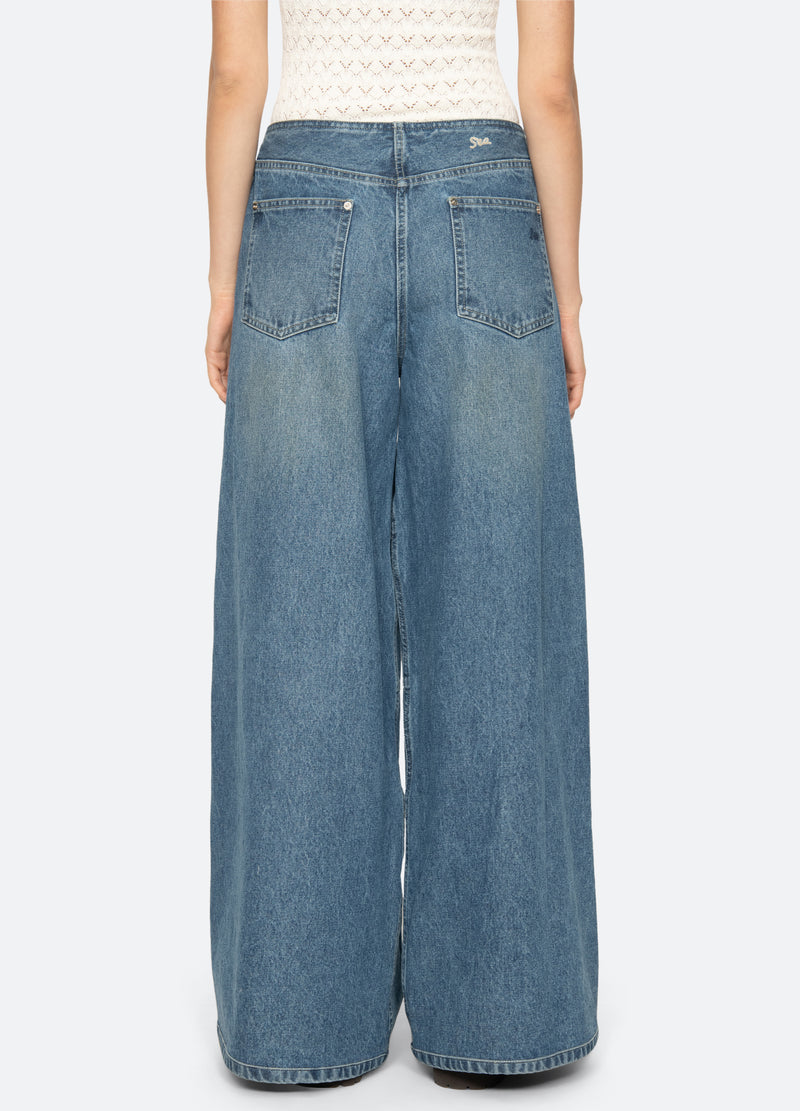 blue-zayna wide leg jeans-back view - 9