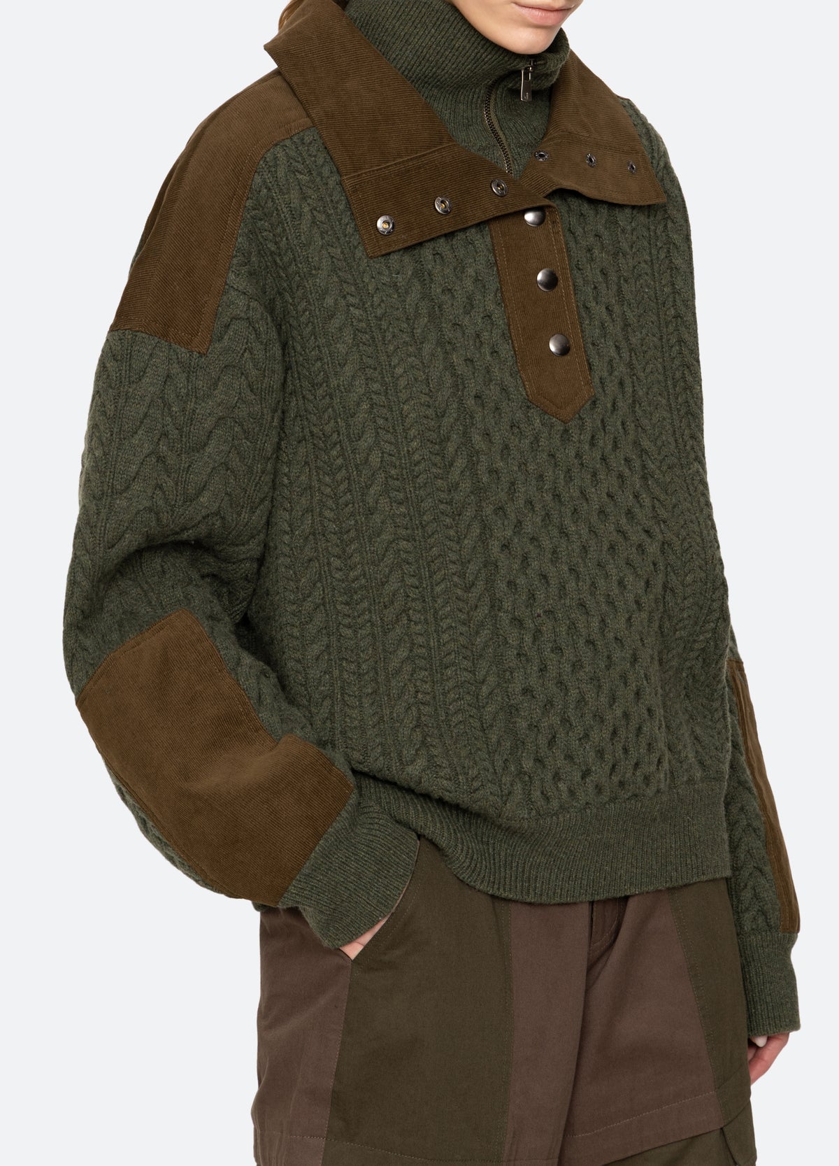green-allen sweater-detail view - 7