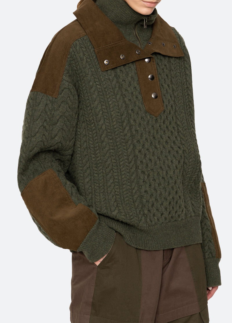 green-allen sweater-detail view - 7