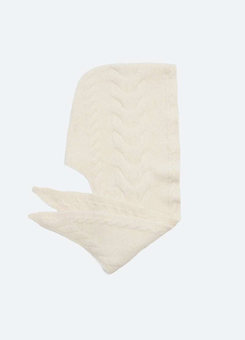cream-allen scarf hat-flat view - 5