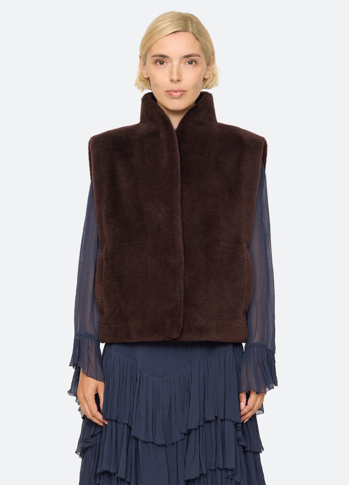 brown-annie vest-front view 2 - 2