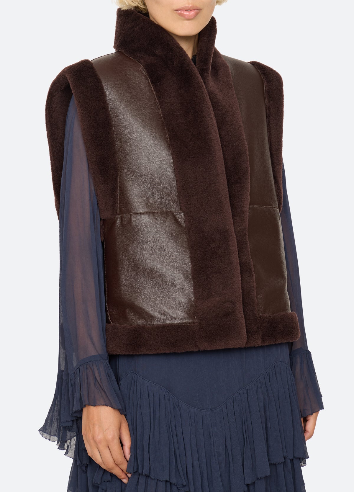 brown-annie vest-detail view - 6