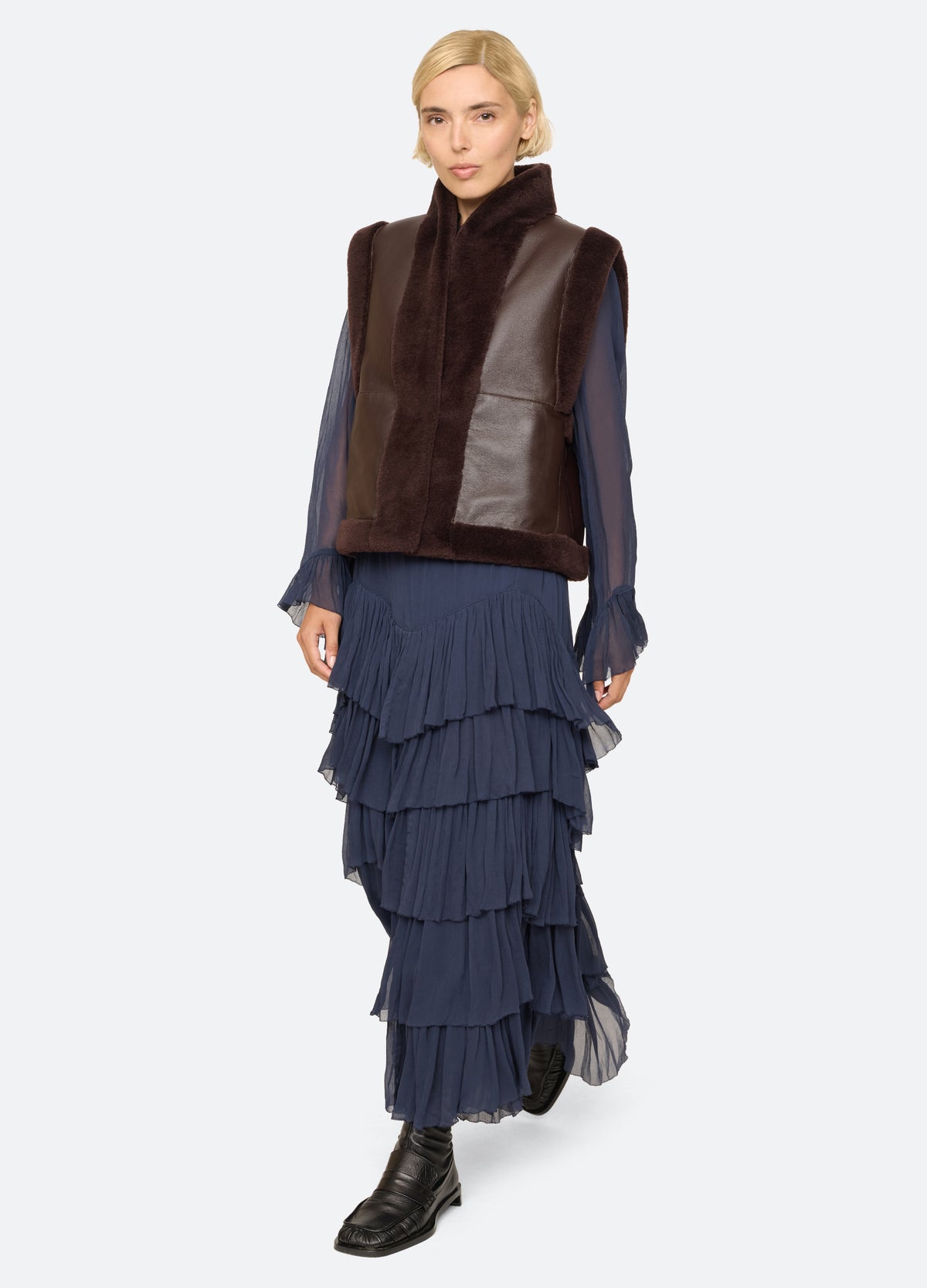 brown-annie vest-full body view - 8