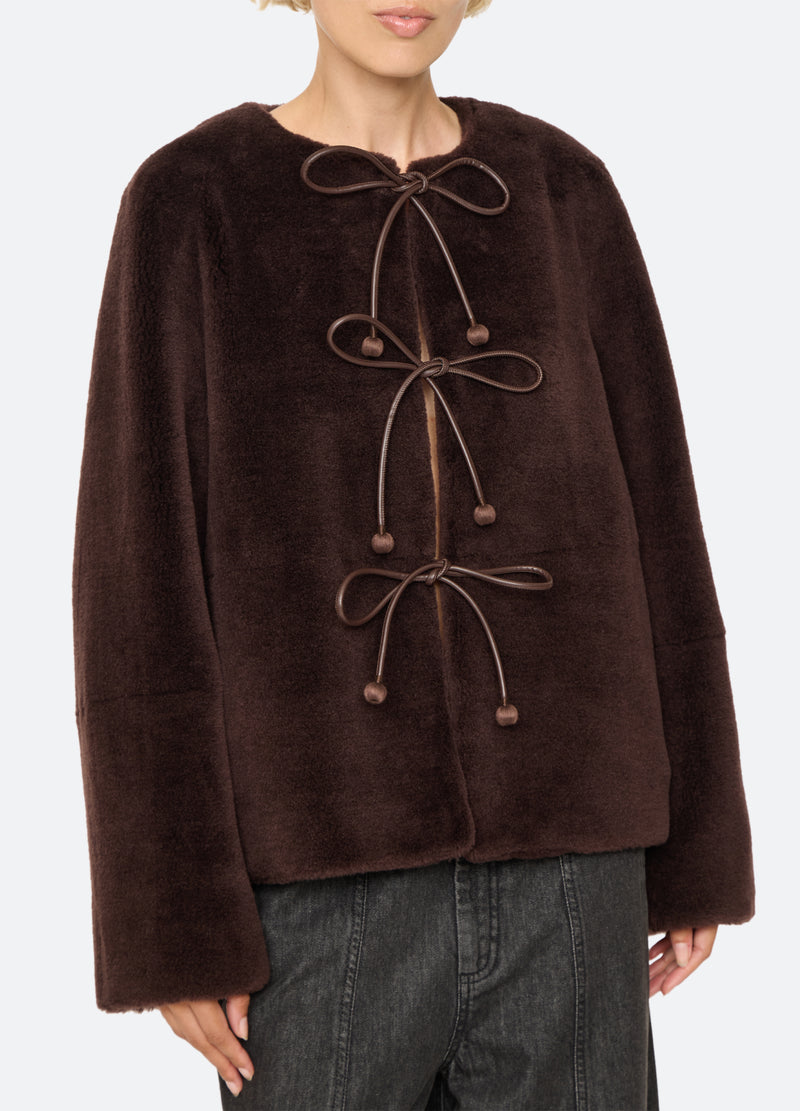 brown-annie jacket-detail view - 5