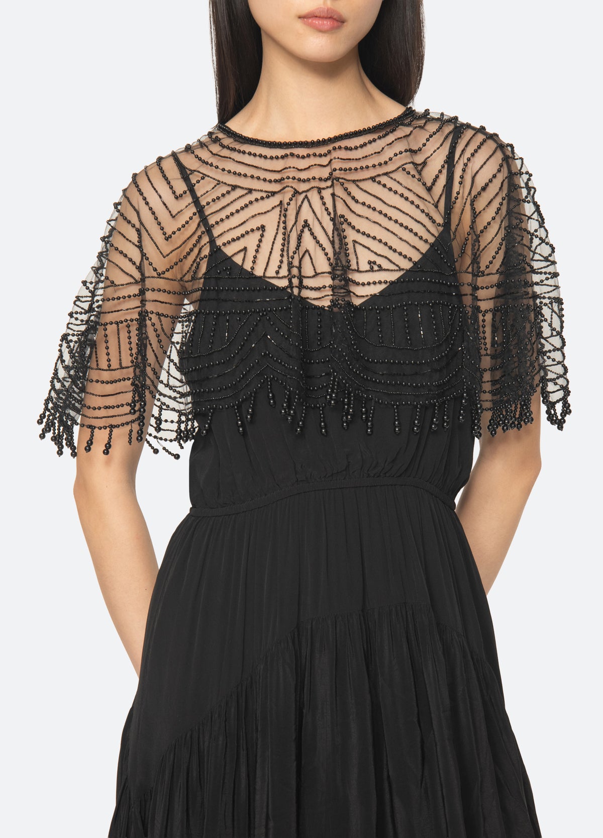 black-carlotta dress-detail view - 7