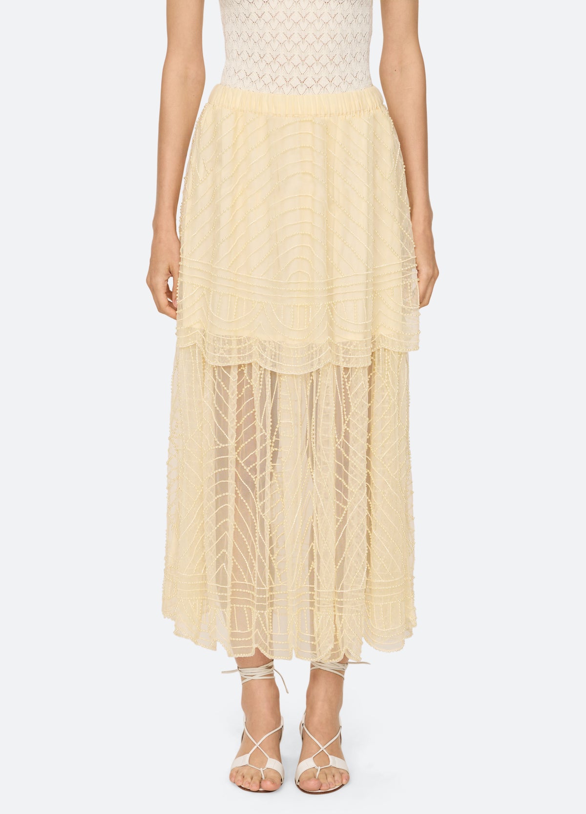 cream-carlotta skirt-front view
