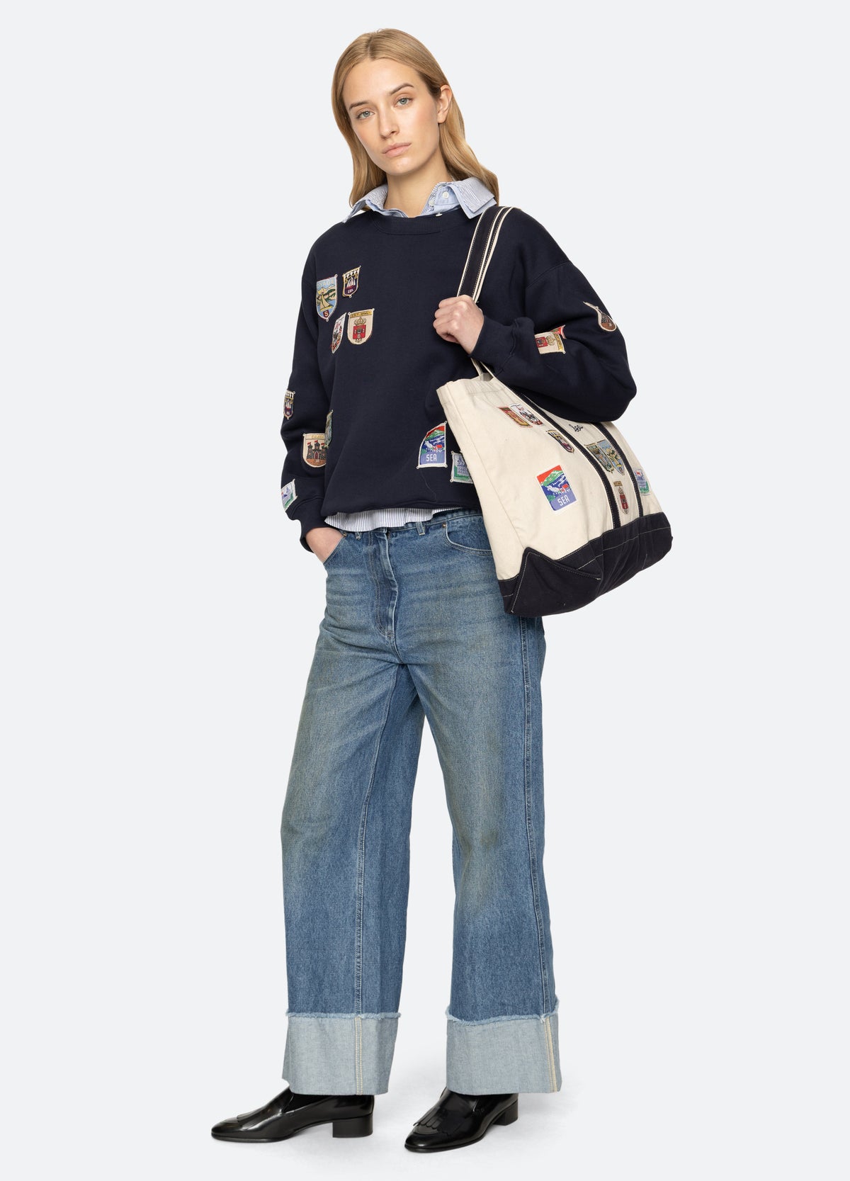 multi-davis tote bag-full body view - 3