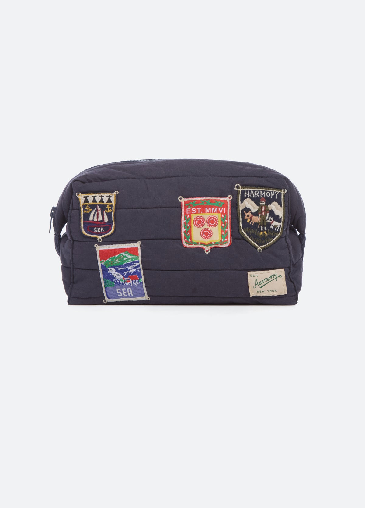 navy-davis cosmetic bag-back view - 3