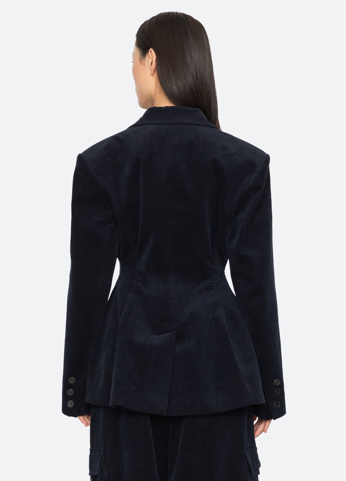 navy-garrett blazer-back view - 2