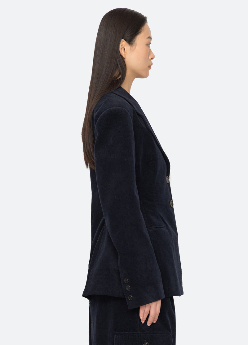 navy-garrett blazer-side view - 3