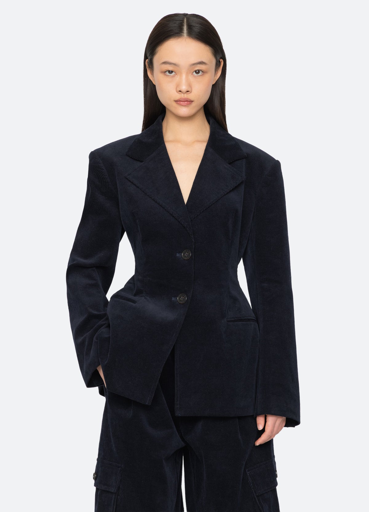 navy-garrett blazer-front view 2 - 5