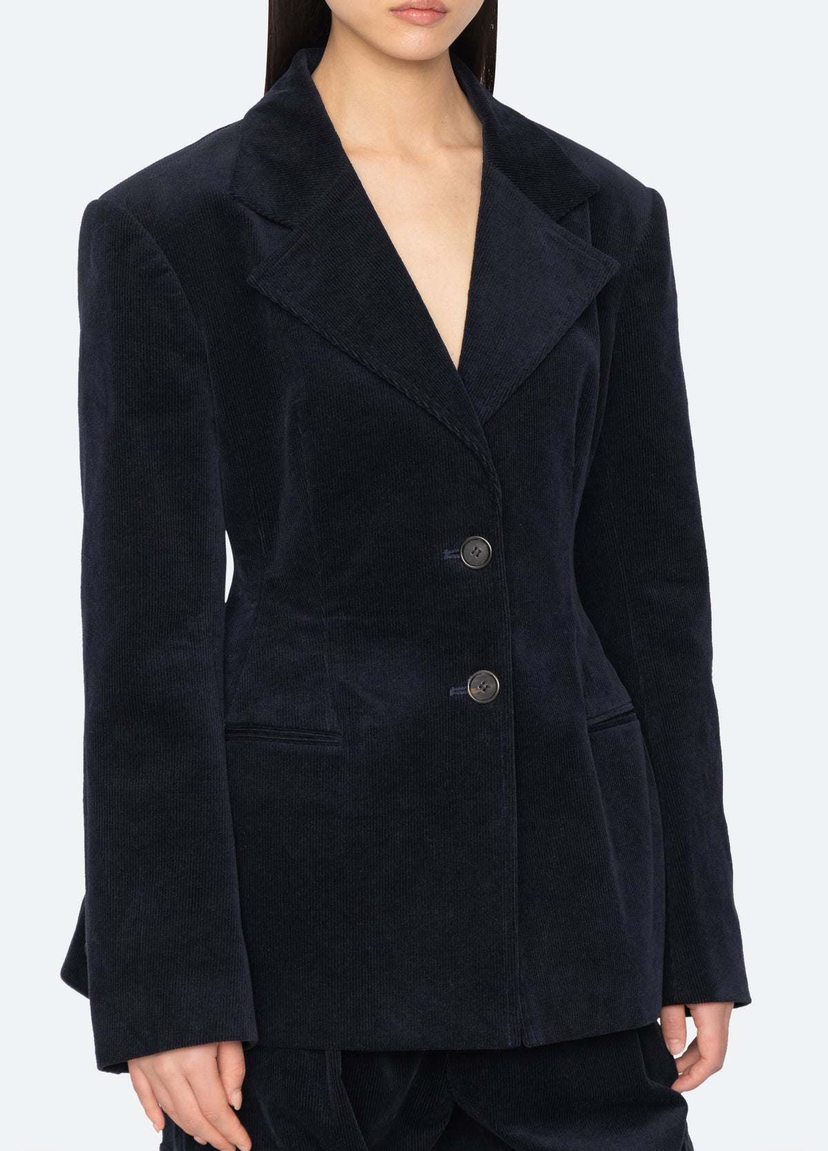 navy-garrett blazer-detail view - 6