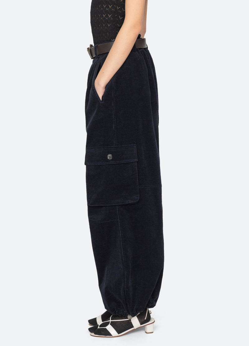 navy-garrett pants-side view - 4