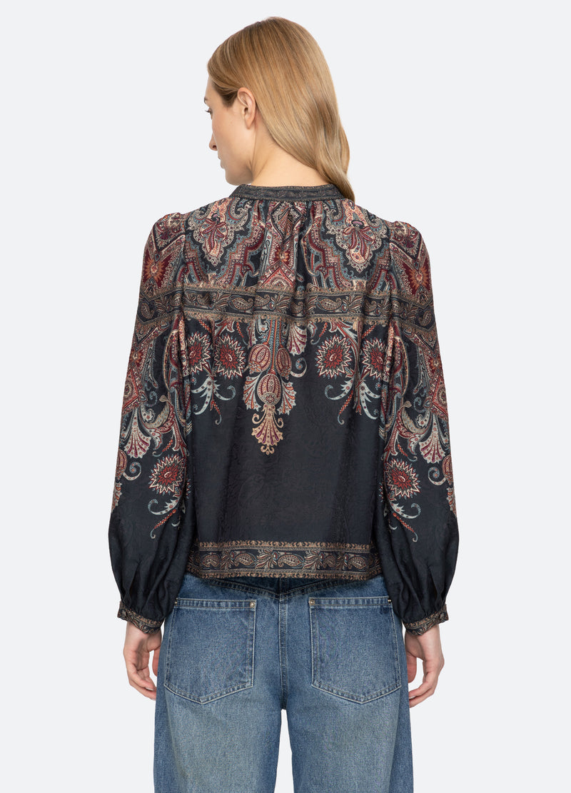 navy-hyacinth top-back view - 3