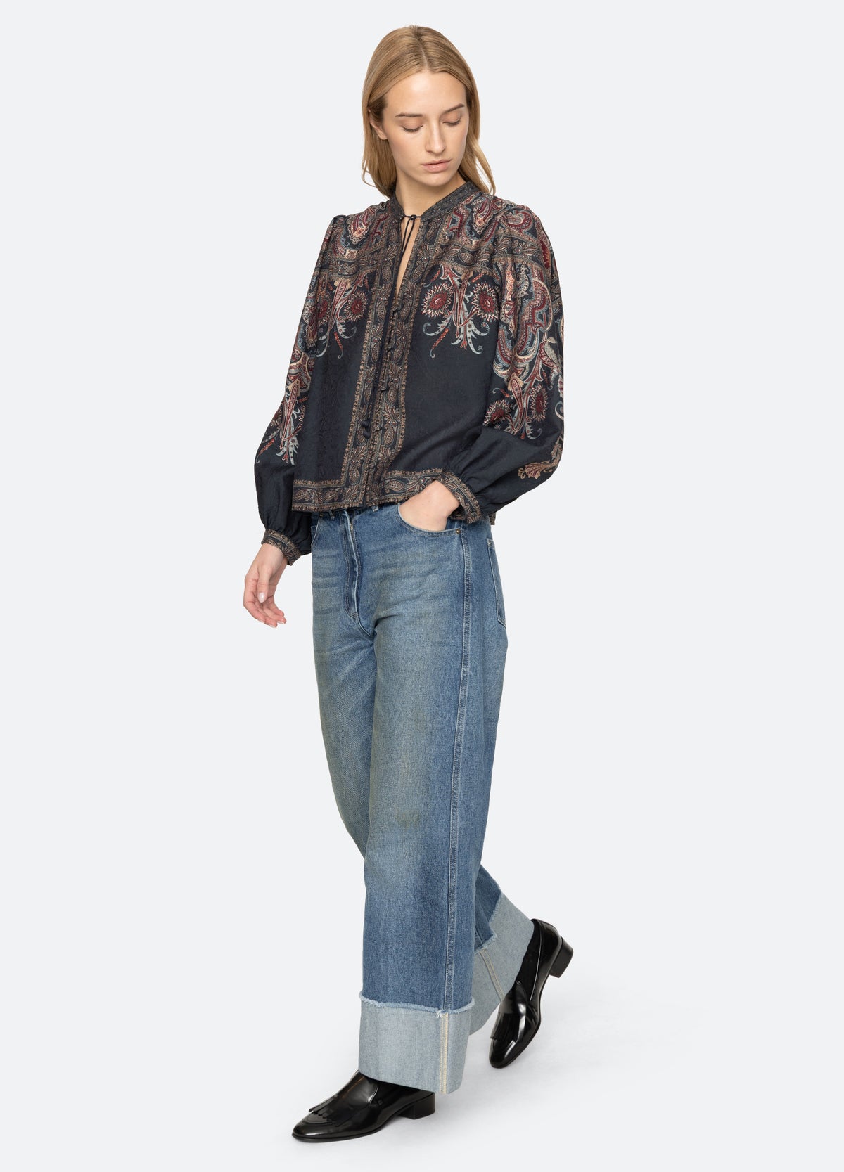 navy-hyacinth top-full body view - 6