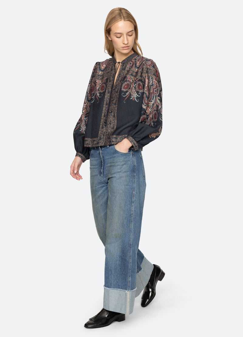 navy-hyacinth top-full body view - 6