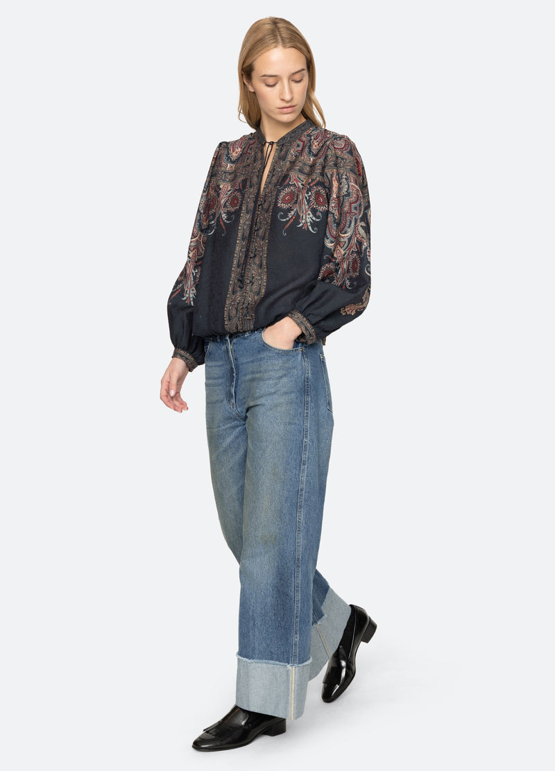 navy-hyacinth top-full body view - 5