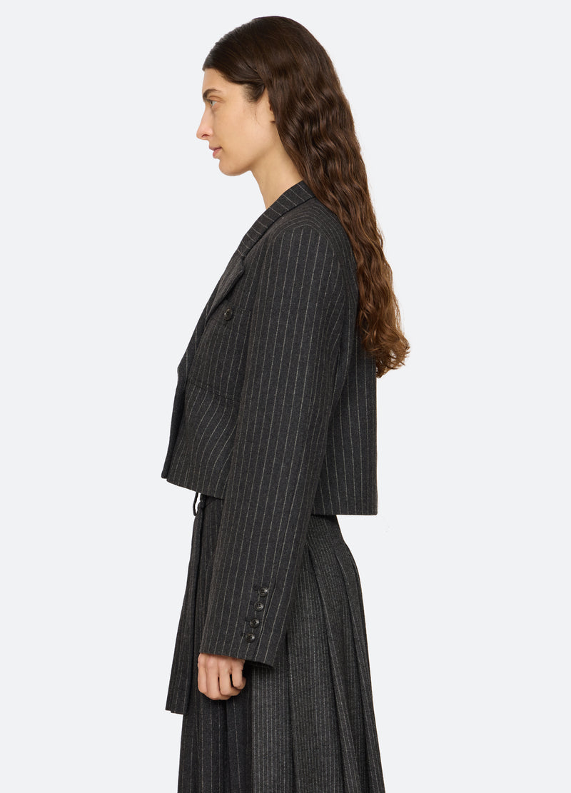 gray-johanna blazer-side view - 5