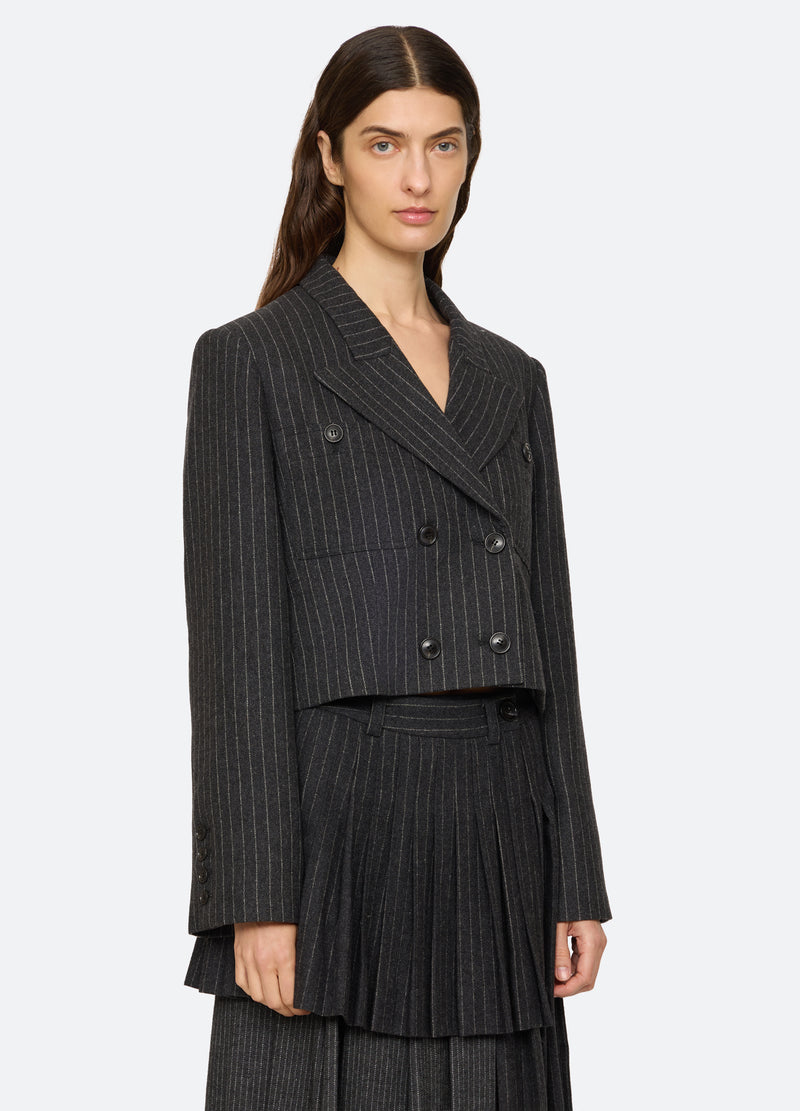 gray-johanna blazer-three quarter view - 6