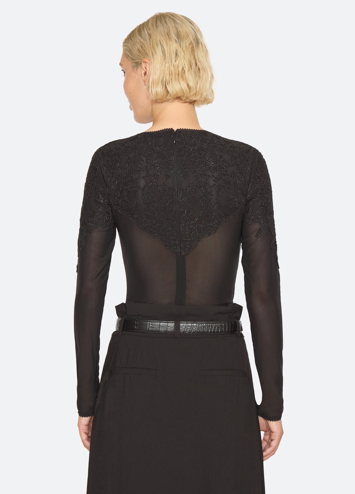 black-kirra bodysuit-back view - 2