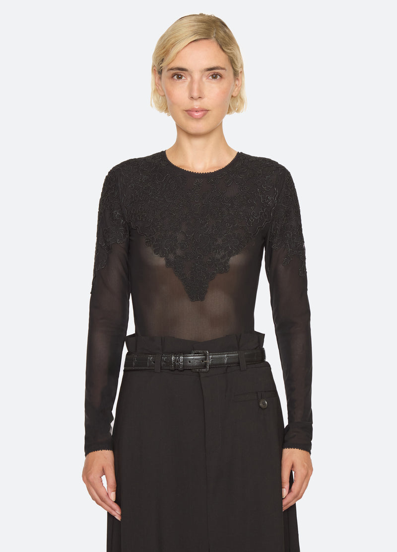 black-kirra bodysuit-front view 2 - 5