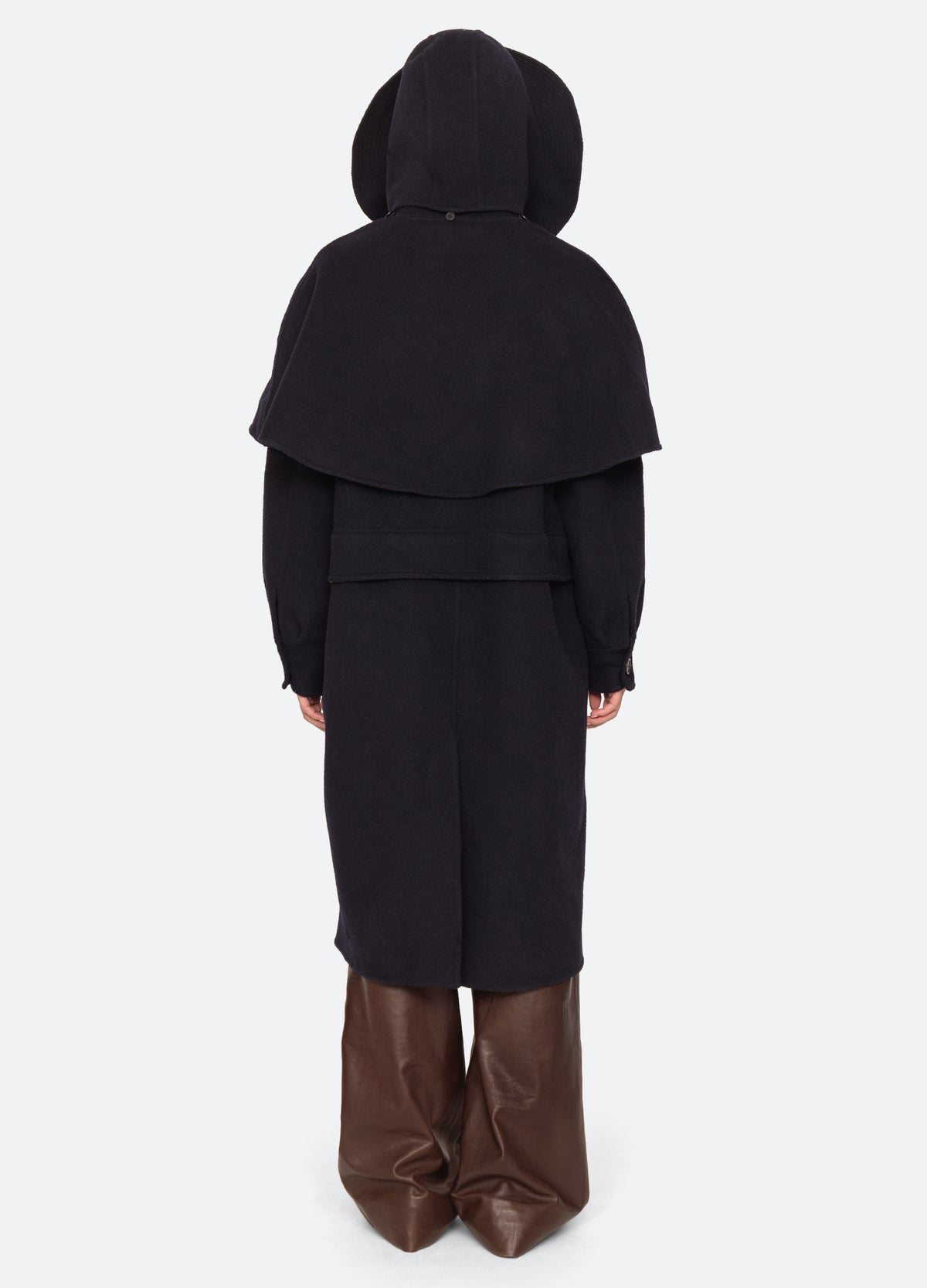 navy-lona coat-back view - 3