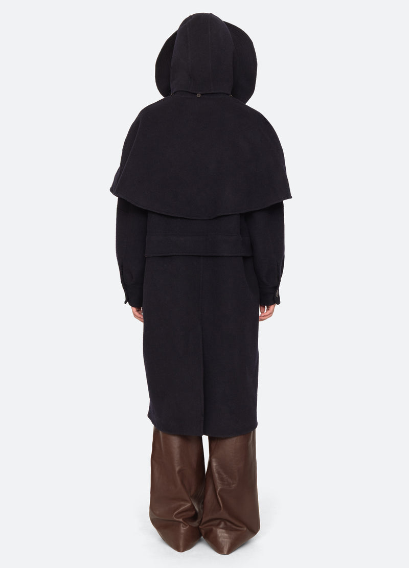 navy-lona coat-back view - 3