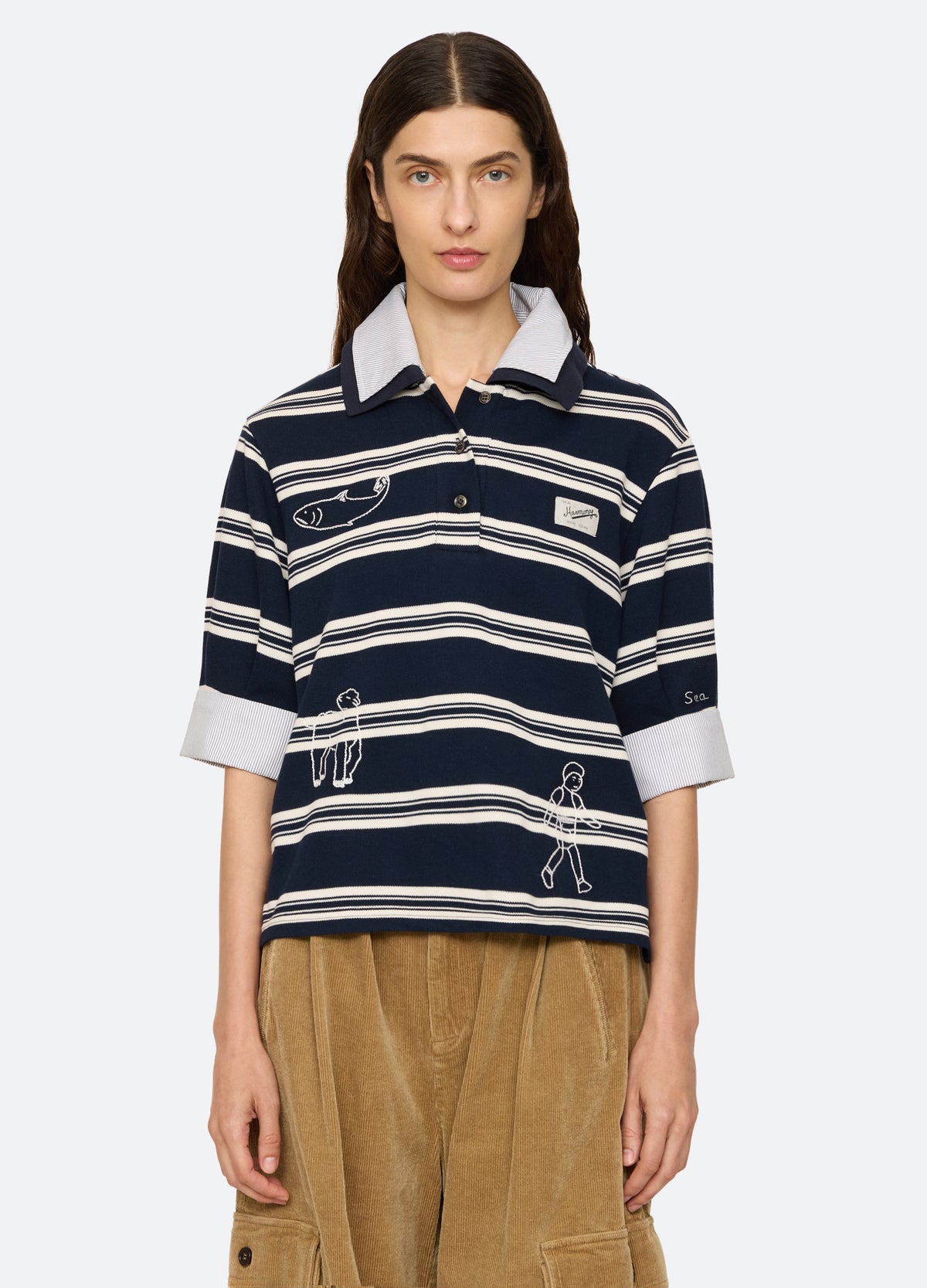 navy-mina polo-front view 2 - 6