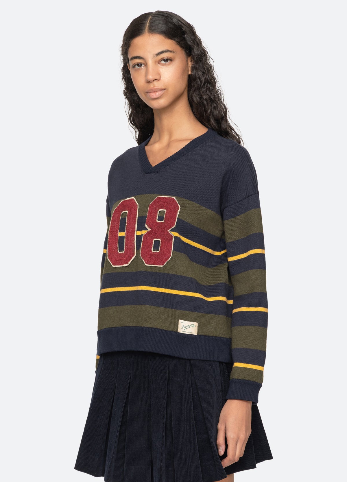 green-mina sweater-three quarter view - 6
