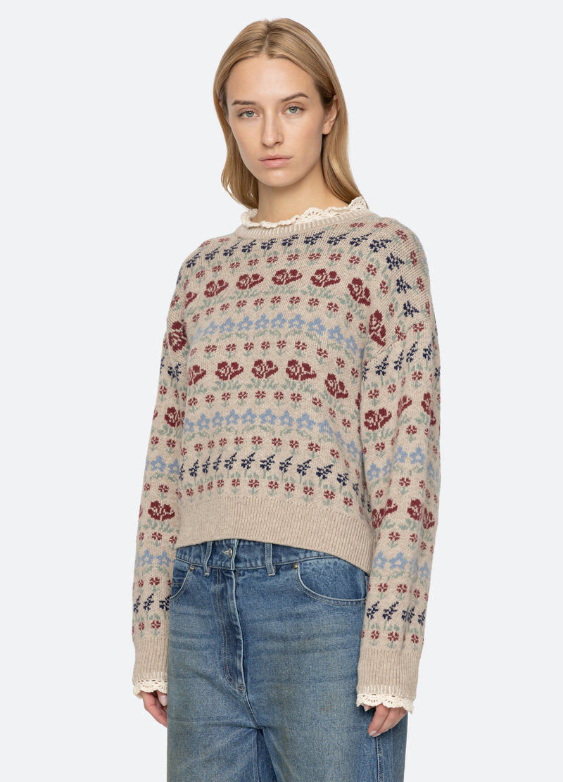 cream-preston sweater-three quarter view - 4