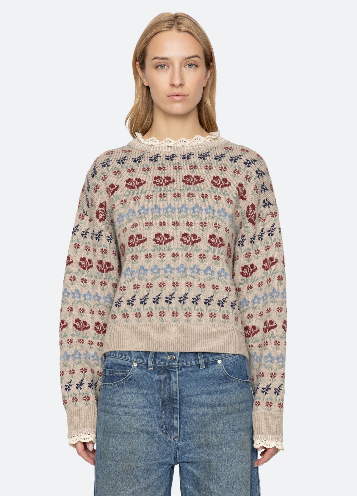 cream-preston sweater-front view 2 - 5