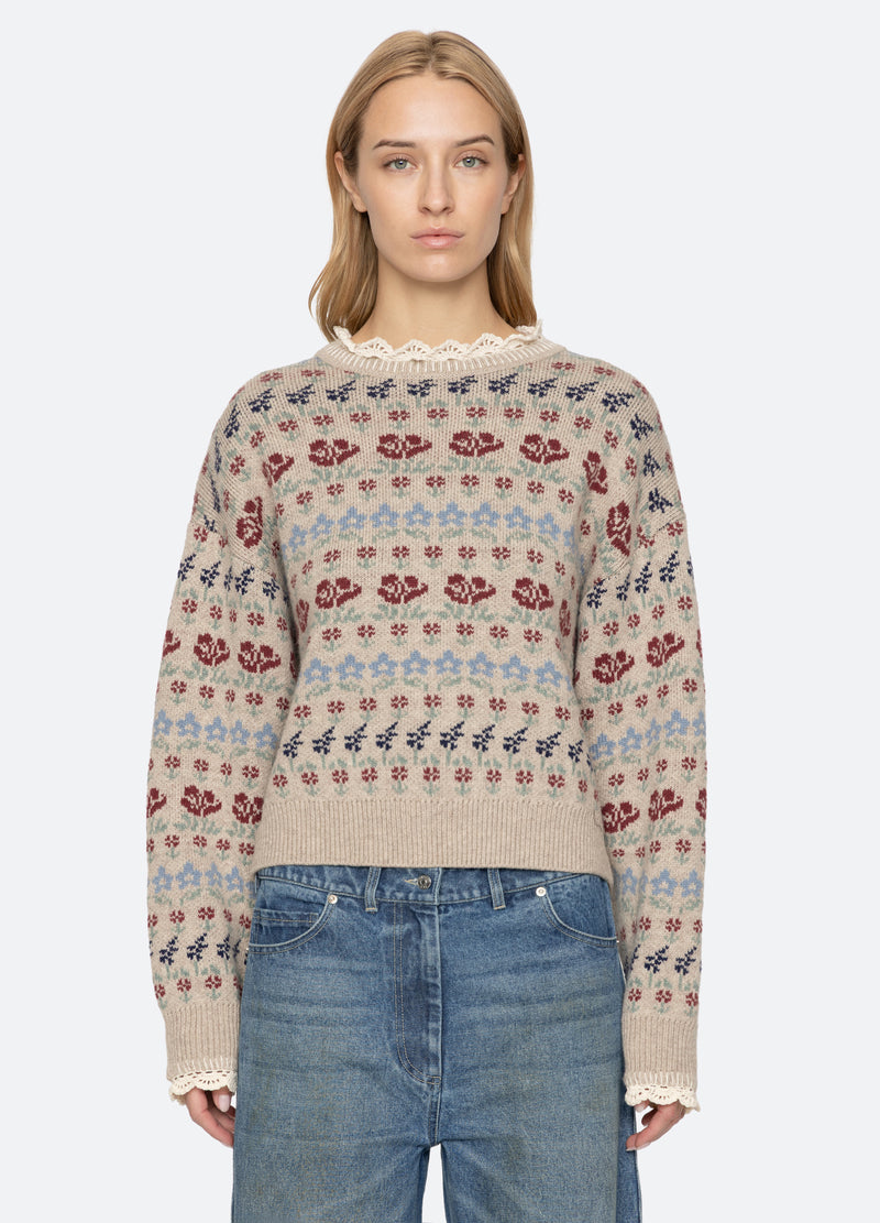 cream-preston sweater-front view 2 - 5