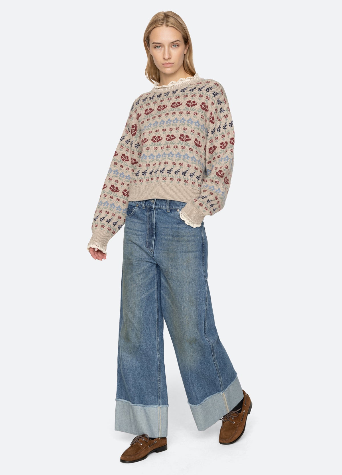 cream-preston sweater-full body view - 7