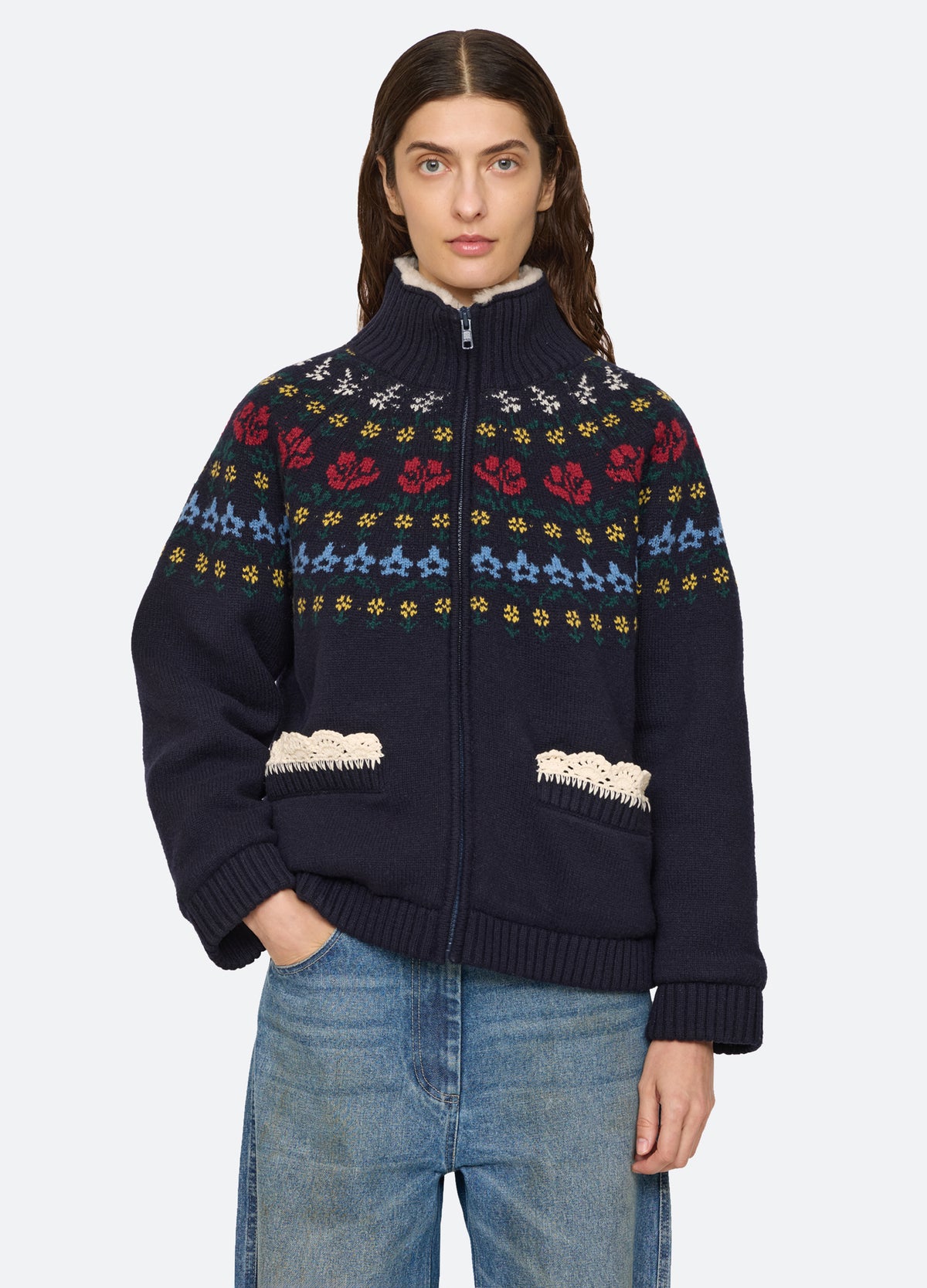 navy-preston jacket-front view - 6