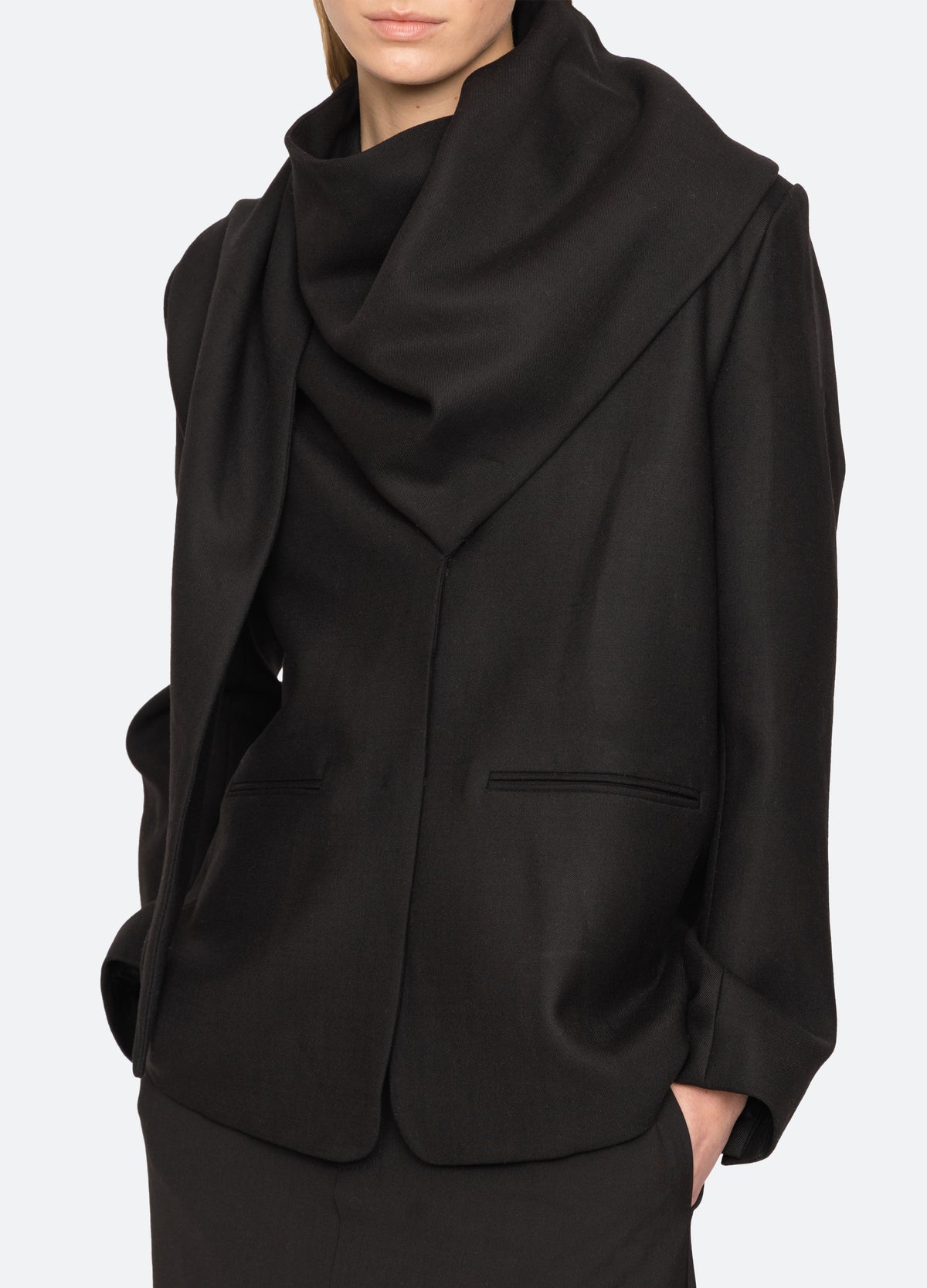 black-remi blazer-detail view - 8