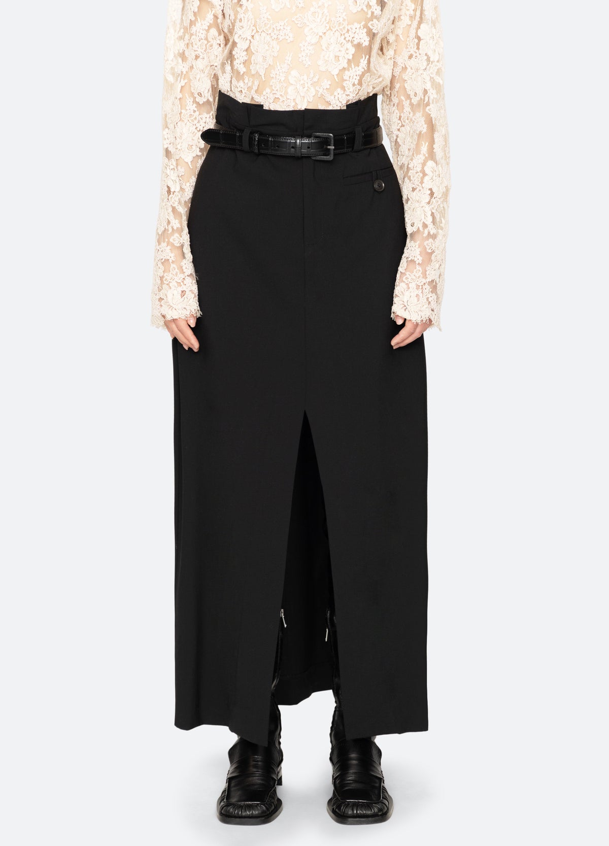 black-remi skirt-front view - 2
