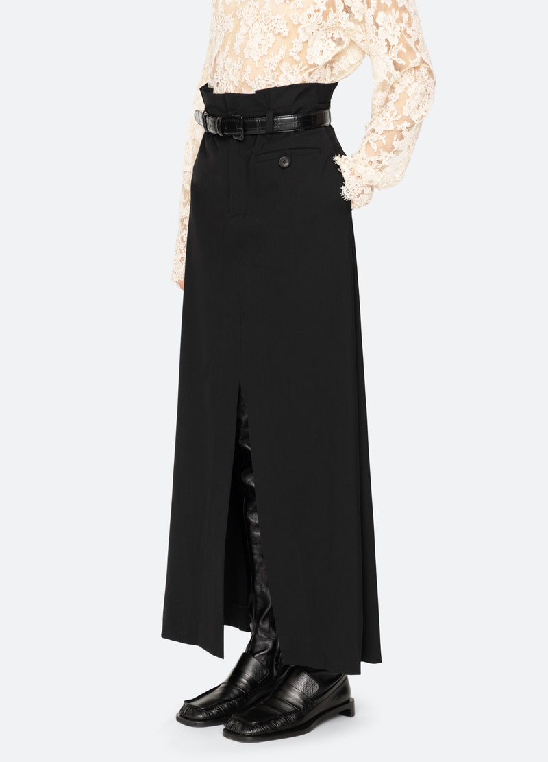 black-remi skirt-three quarter view - 5