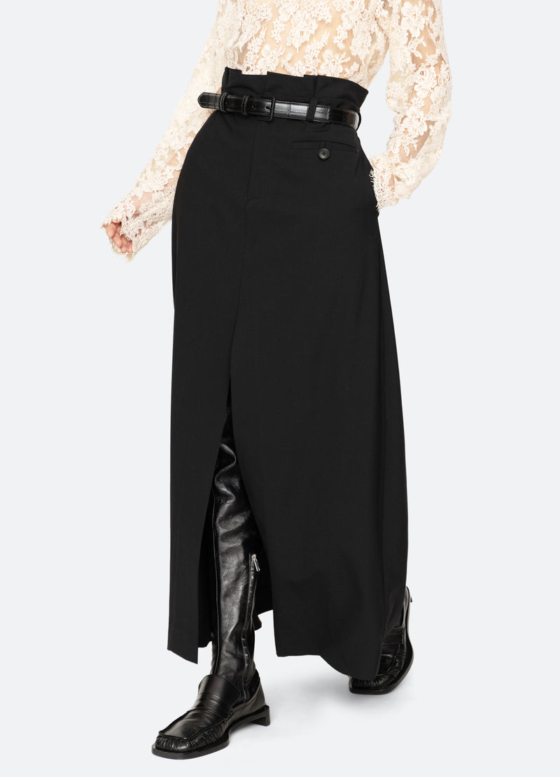 black-remi skirt-walking view - 6