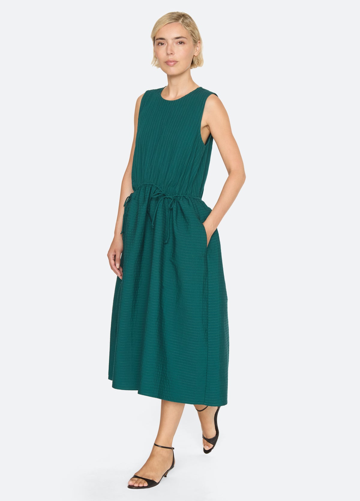 turquoise-roni dress-walking view - 13