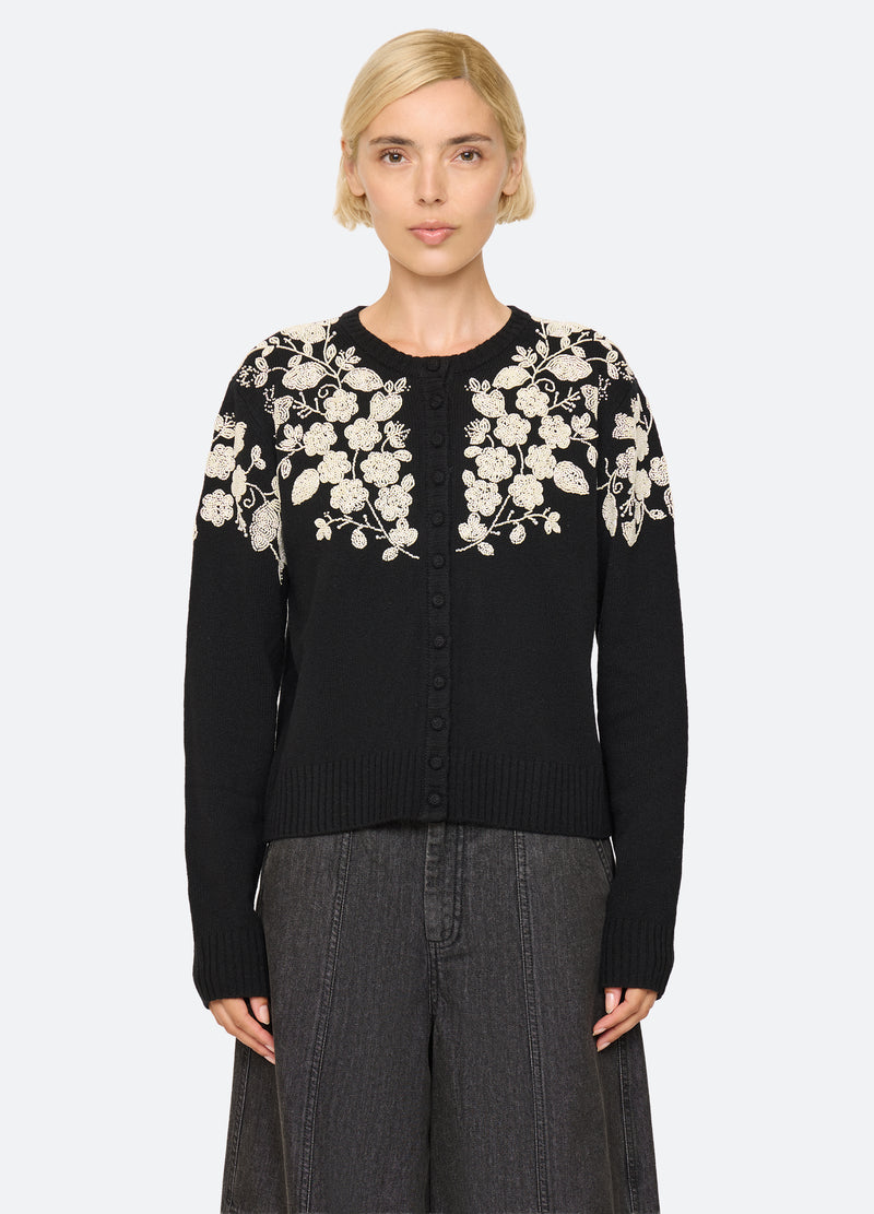black-shiloh cardigan-front view 2 - 1