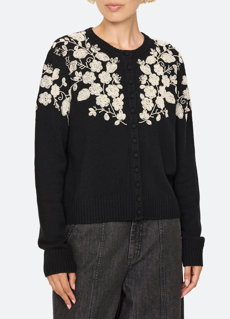 black-shiloh cardigan-detail view - 6