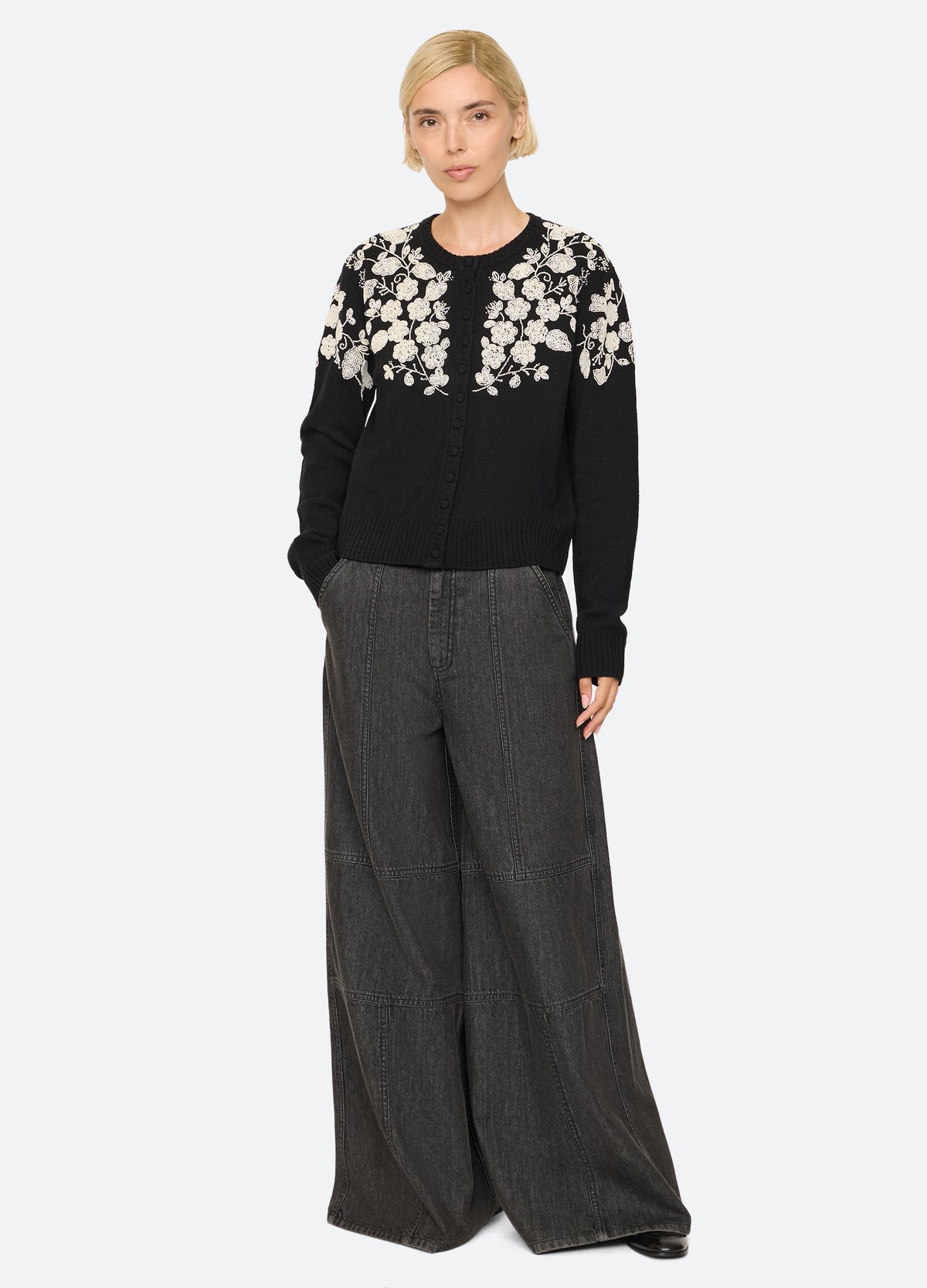 black-shiloh cardigan-full body view - 7