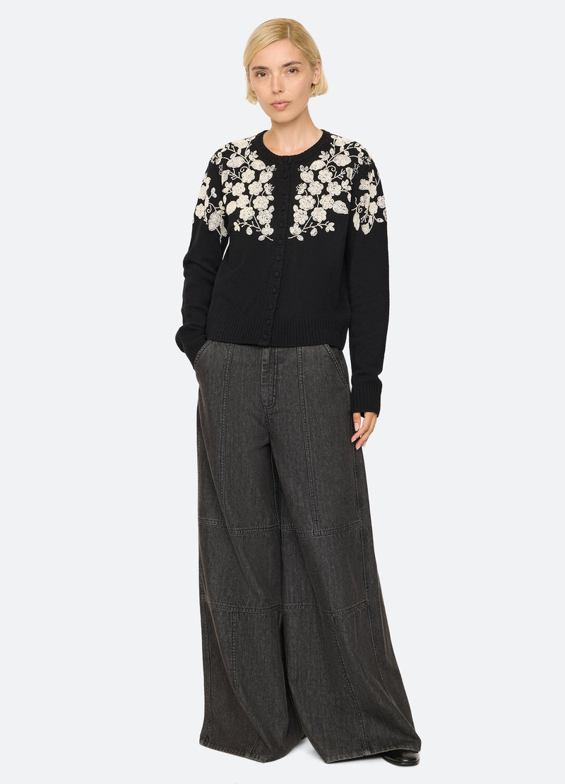 black-shiloh cardigan-full body view - 7