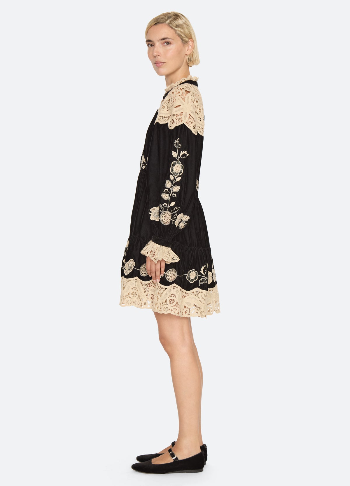 black-shiloh mini dress-side view - 4